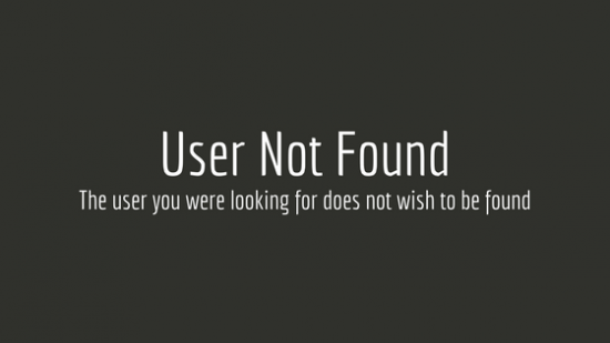 User not found