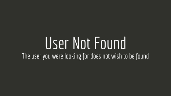 User Not Found